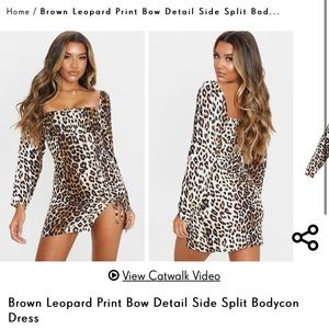 PrettyLittleThing Leopard Dress